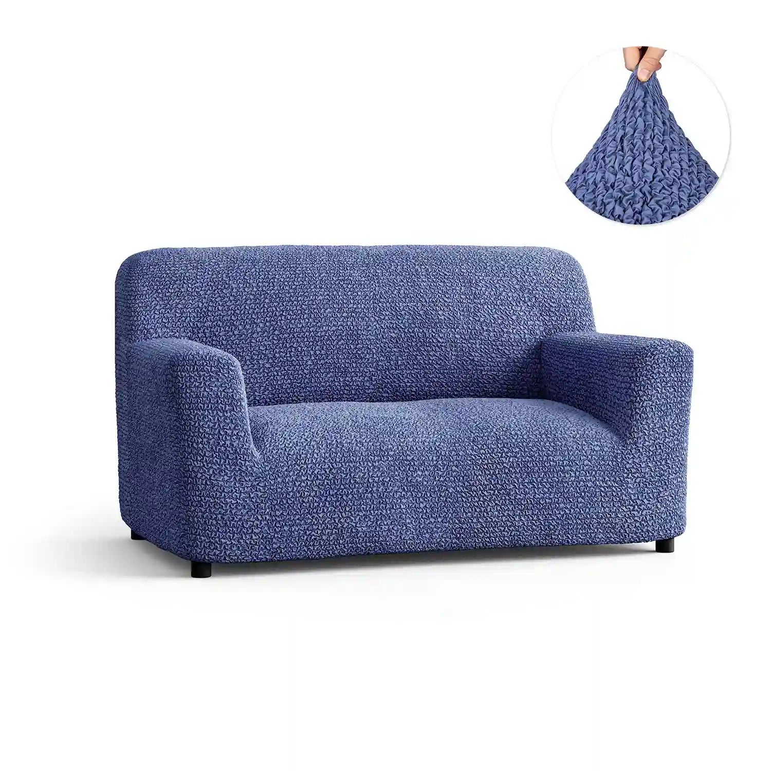 2 Seater Sofa Cover - Blue, Microfibra